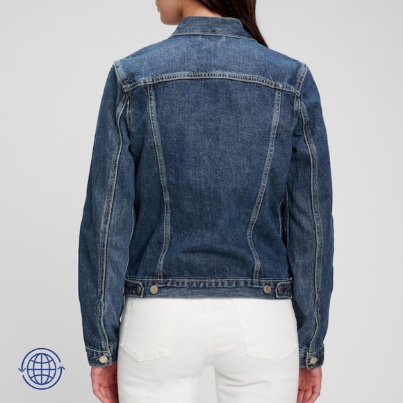 GAP | Icon Denim Jacket - Dark Indigo - Women’s Small - Picture 2 of 5